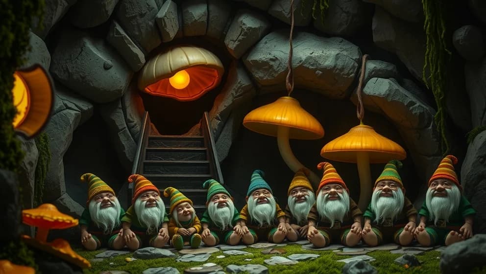 Trollmor och hennes elva små troll